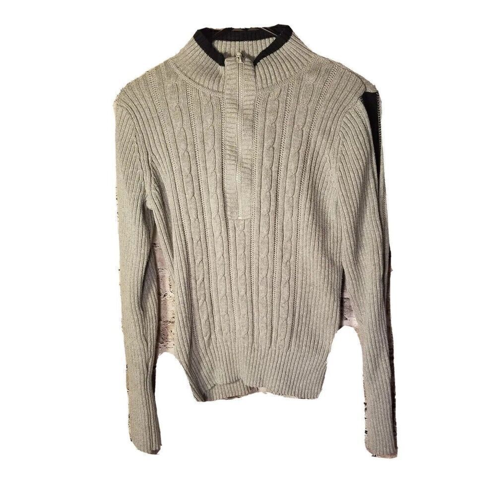 DKNY Jeans Women's Gray Knit Sweater Size Large t9